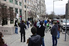 Protest For Mahmoud Khalil At DC ICE Offices