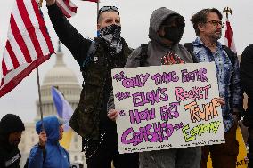 Anti Trump Protest on National Mall - Washington