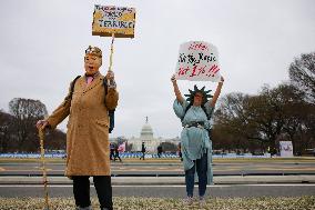 Anti Trump Protest on National Mall - Washington