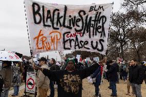 Anti-Trump Protest On The National Mall