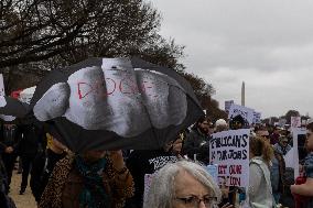 Anti-Trump Protest On The National Mall