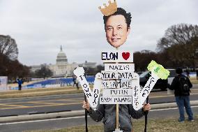 Anti-Trump Protest On The National Mall