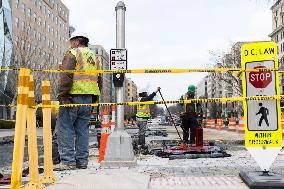 Black Lives Matter Plaza Mural Removal Continues In DC