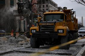 Symbolic Black Lives Matter Plaza Dismantling - Washington