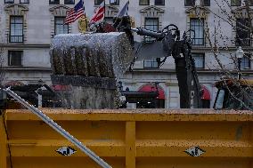 Symbolic Black Lives Matter Plaza Dismantling - Washington