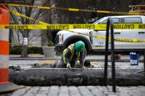 Symbolic Black Lives Matter Plaza Dismantling - Washington