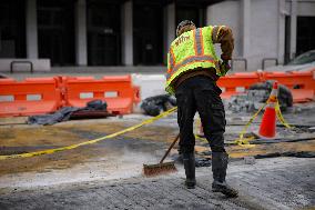 Symbolic Black Lives Matter Plaza Dismantling - Washington