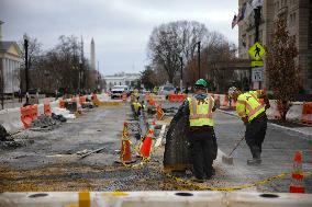 Symbolic Black Lives Matter Plaza Dismantling - Washington