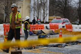 Symbolic Black Lives Matter Plaza Dismantling - Washington