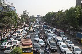 Traffic Jam In Dhaka - Bangladesh