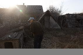 The Russian Army Bombed A Village In The Donetsk Region.