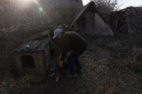 The Russian Army Bombed A Village In The Donetsk Region.