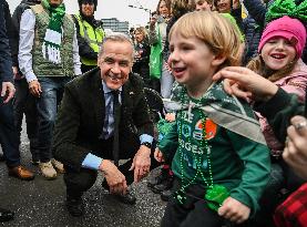 Mark Carney At The Annual St. Patrick's Day Parade - Montreal