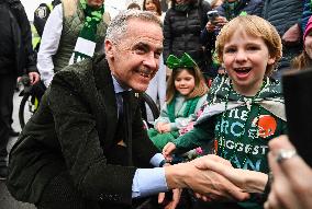 Mark Carney At The Annual St. Patrick's Day Parade - Montreal