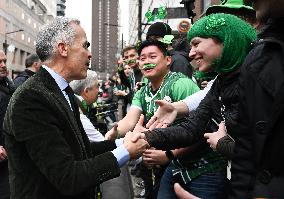 Mark Carney At The Annual St. Patrick's Day Parade - Montreal