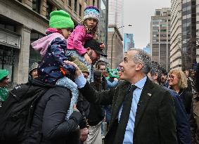 Mark Carney At The Annual St. Patrick's Day Parade - Montreal