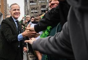 Mark Carney At The Annual St. Patrick's Day Parade - Montreal
