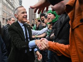 Mark Carney At The Annual St. Patrick's Day Parade - Montreal