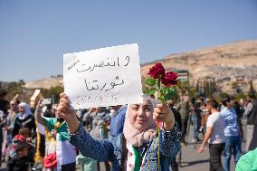 Syrians Mark The 14th Anniversary Of The Revolution In Damascus