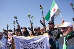 Syrians Mark The 14th Anniversary Of The Revolution In Damascus