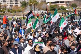 Syrians Mark The 14th Anniversary Of The Revolution In Damascus