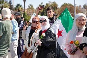 Syrians Mark The 14th Anniversary Of The Revolution In Damascus