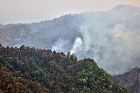 Wildfires Burning In Nainital, Uttarakhand, India