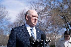 Tom Homan The "border Czar" Came Out And Talk To The Press After A Interview With Fox News