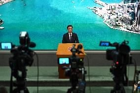 Hong Kong Chief Executive Press Session Before Exco Meeting