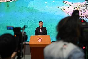 Hong Kong Chief Executive Press Session Before Exco Meeting