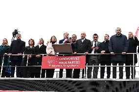 Supporters gathering in front of CHP headquarters - Ankara