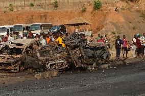 Explosions After Truck Accident Killing 6 And Injuring 19 At Karu, Abuja