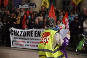 Cultural Workers Rally For Social Rights - Bordeaux