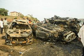 30 Vehicles Burnt, More Than 10 Confined Dead In Abuja Tanker Explosion