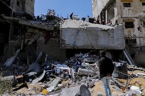 Israeli Strikes Continue To Hit Gaza - Palestine