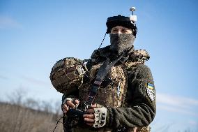 Drone Trial Of A Military Unit Of The Ukrainian Army