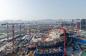 Zhejiang's First Large-scale Professional Football Stadium Const