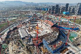 Zhejiang's First Large-scale Professional Football Stadium Const