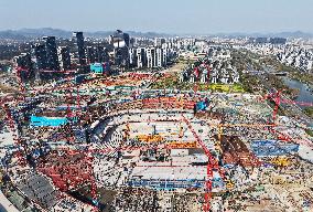 Zhejiang's First Large-scale Professional Football Stadium Const