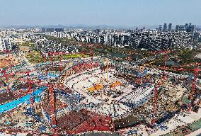 Zhejiang's First Large-scale Professional Football Stadium Const