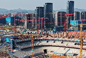 Zhejiang's First Large-scale Professional Football Stadium Const