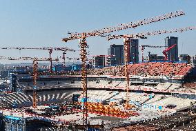 Zhejiang's First Large-scale Professional Football Stadium Const