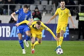 FIFA World Cup 2026 European qualifier Group G football match Lithuania vs Finland