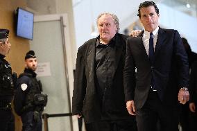 Gerard Depardieu Trial For Sexual Assault - Paris
