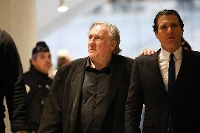 Gerard Depardieu Trial For Sexual Assault - Paris