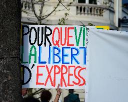 Rally in Support of Franco Algerian Writer Boualem Sansal - Paris
