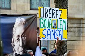 Rally in Support of Franco Algerian Writer Boualem Sansal - Paris
