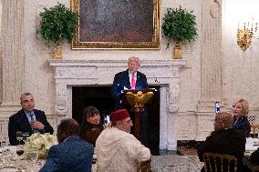 President Donald J Trump participates in the White House Iftar Dinner