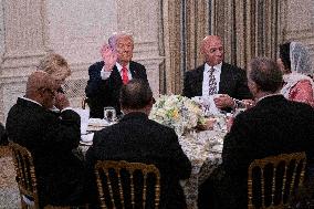 President Donald J Trump participates in the White House Iftar Dinner