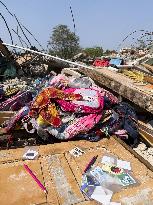 Aftermath of strong earthquake in Myanmar